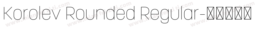 Korolev Rounded Regular字体转换